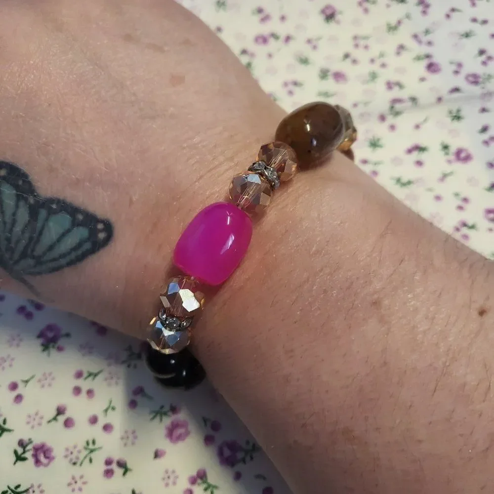 Multi-Colored Beaded Stretch Bracelet